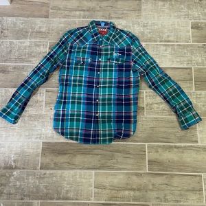 JACHS Madras style button down  size large